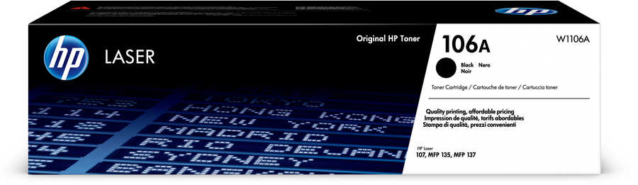 HP H106-W1106 Toner black - HP No.106A, W1106A für z.B. HP Laser 107 a, HP Laser 107 r, HP Laser 107, HP Laser 107 w, HP