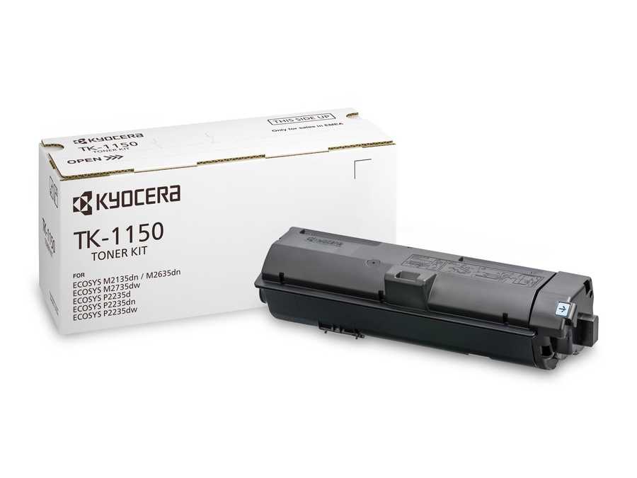 Image of Kyocera K1150 bk - Kyocera TK-1150 für z.B. Kyocera ECOSYS M 2135 dn, Kyocera ECOSYS M 2635 dn, Kyocera ECOSYS M 2635 dnw, Kyocera ECOSYS M 2735 dwbei 3ppp3 Peach online Shop