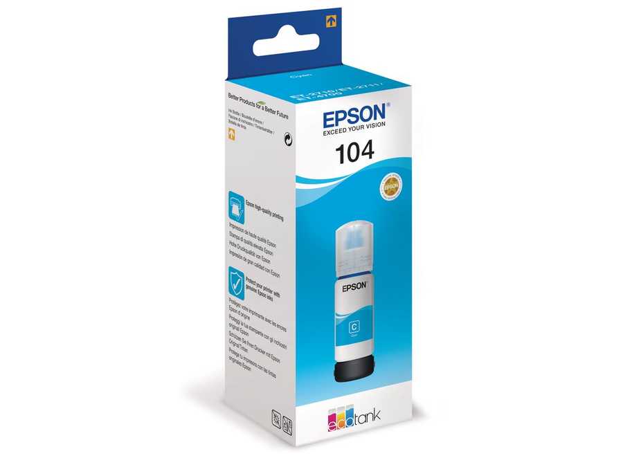 Epson E104C Druckerpatronen c - Epson No. 104C, T00P240 für z.B. Epson EcoTank ET -2756, Epson EcoTank ET -2751, Epson E