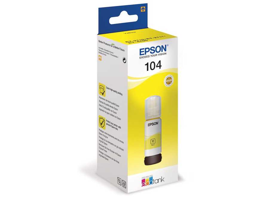 Epson E104y Druckerpatronen y - Epson No. 104y, T00P440 für z.B. Epson EcoTank ET -2710, Epson EcoTank ET -2710 Unlimite