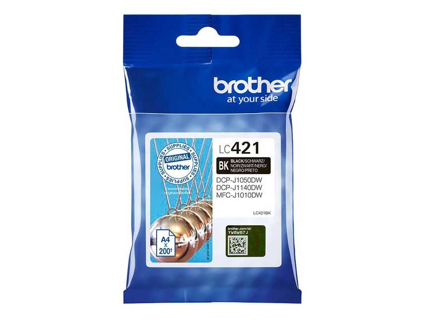 Brother B421 Druckerpatronen bk - Brother LC421BK für z.B. Brother DCPJ 1050 DW, Brother DCPJ 1140 DW, Brother MFCJ 1010