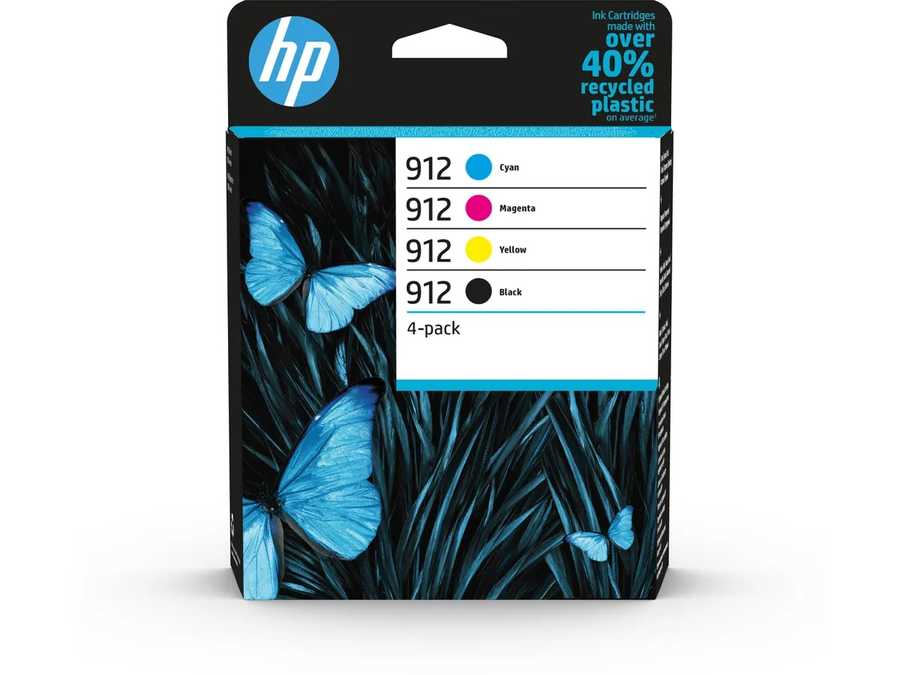 HP H912VALP Druckerpatronen (bk, c, m, y) – HP No. 912 VALP, 6ZC74AE für z.B. HP OfficeJet Pro 6860, HP OfficeJet Pro 6868, HP OfficeJet Pro 6960