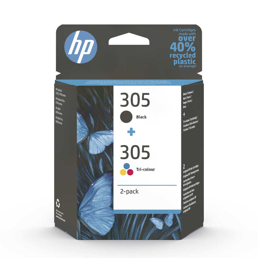 HP H305 Druckerpatronen bk - HP No. 305, 6ZD17AE für z.B. HP DeskJet 2700, HP DeskJet 2710 e, HP Envy 6010, HP Envy 6020
