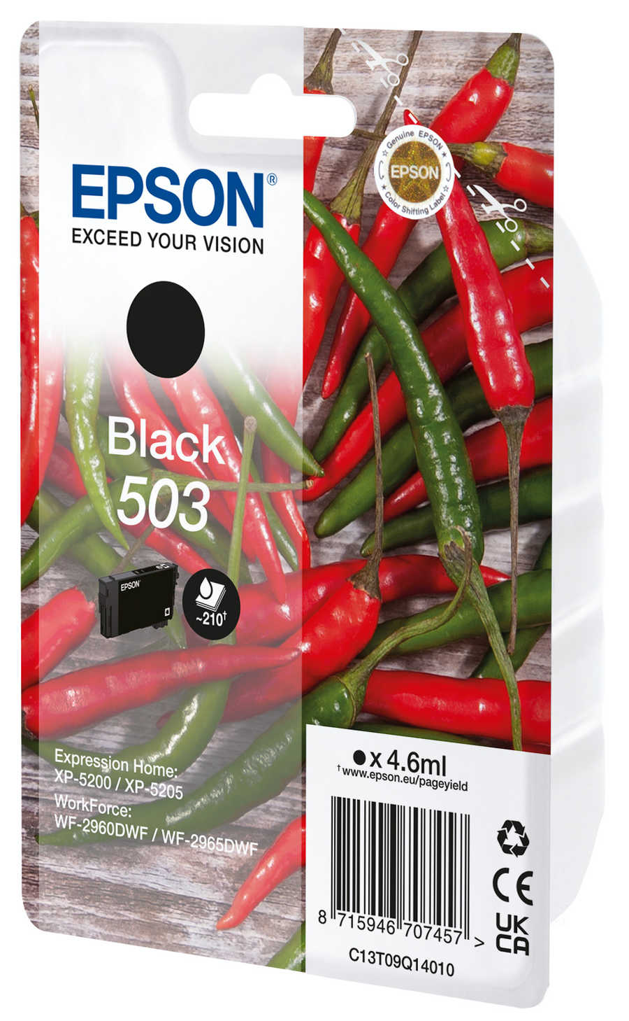 Epson E503 Druckerpatronen bk - Epson No. 503, T09Q140 für z.B. Epson Expression Home XP -5200, Epson Expression Home XP