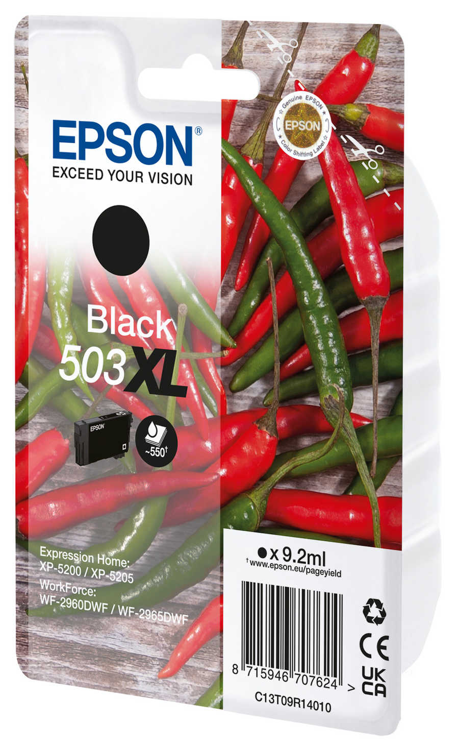 Epson E503XL Druckerpatronen XL bk - Epson No. 503XL, T09R140 für z.B. Epson Expression Home XP -5200, Epson Expression 