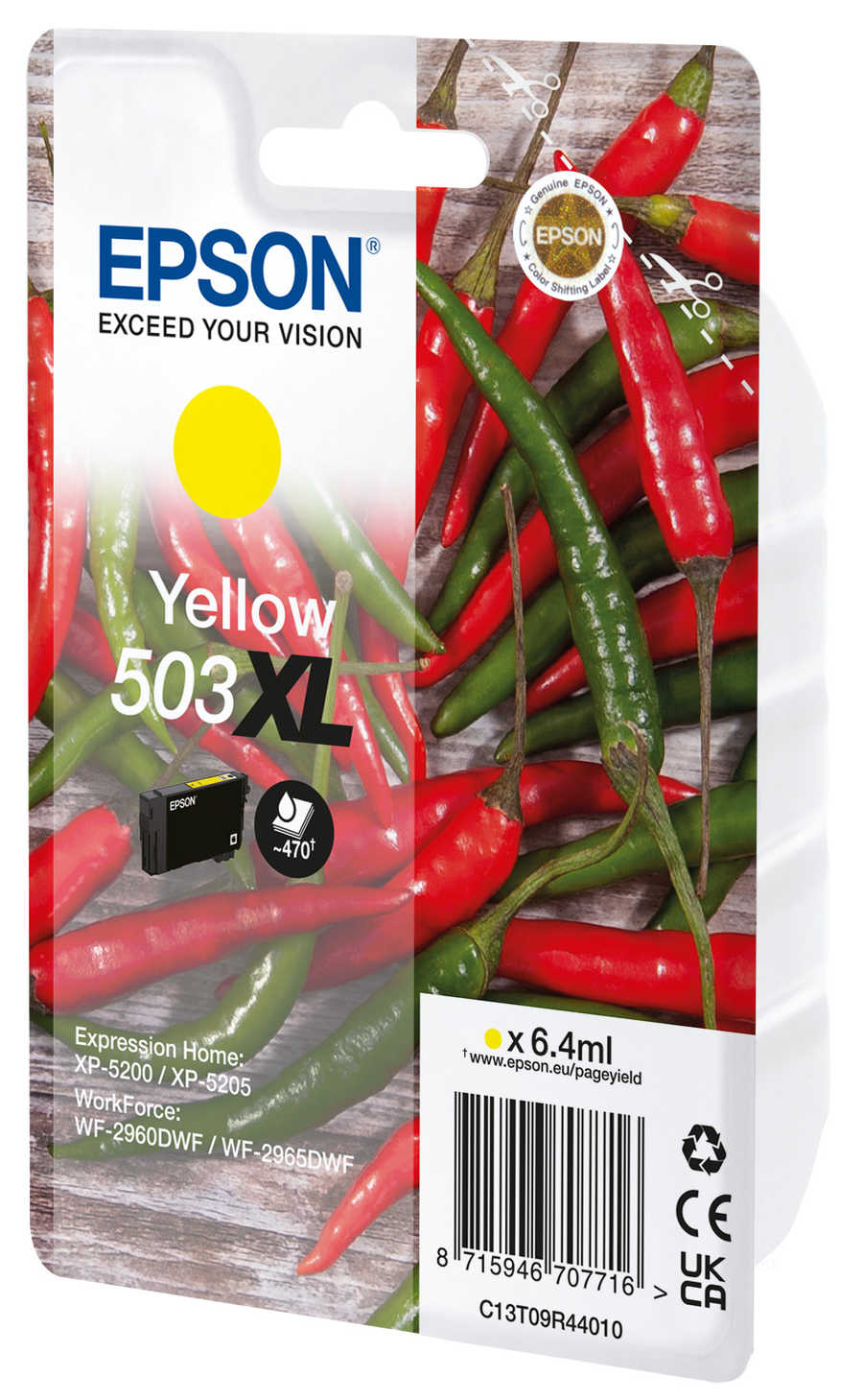 Epson E503XL Druckerpatronen XL y - Epson No. 503XL, T09R440 für z.B. Epson Expression Home XP -5200, Epson Expression H