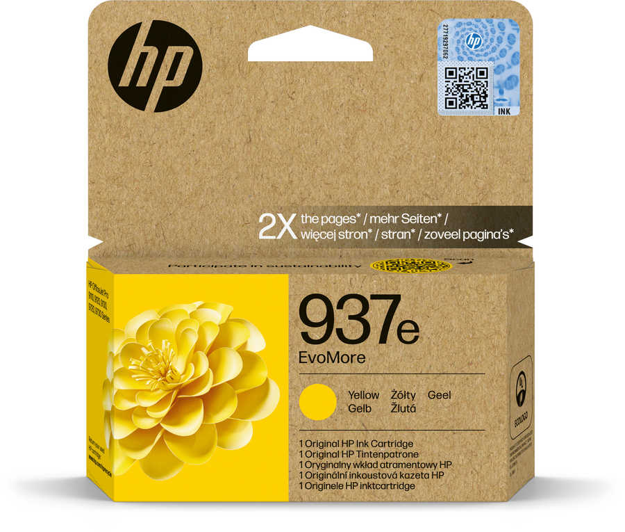 HP H937XLy Druckerpatronen XL y - HP No. 937XL y, 4S6W8NE für z.B. HP OfficeJet Pro 9120 e, HP OfficeJet Pro 9720 e, HP 