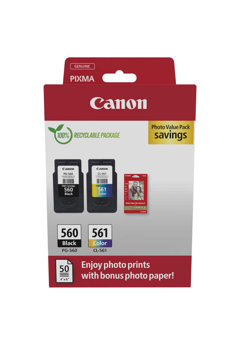 Canon C560/561 Druckerpatronen (bk, c, m, y) – PG560/CL561, 3713C008