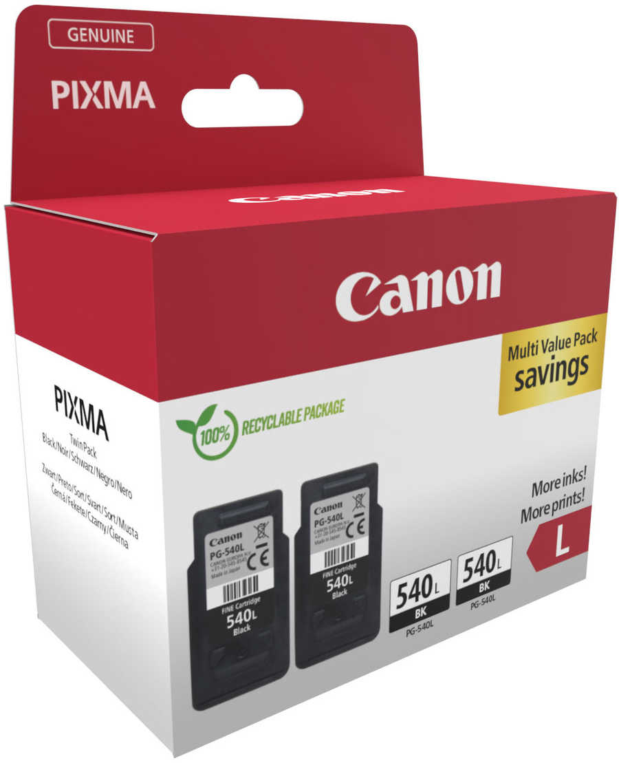 Canon C540LTWIN Druckerpatronen XL bk – Canon PG-540LTWIN für z.B. Canon Pixma MG 2100, Canon Pixma MG 2140, Canon Pixma MG 2150, Canon Pixma MX 370