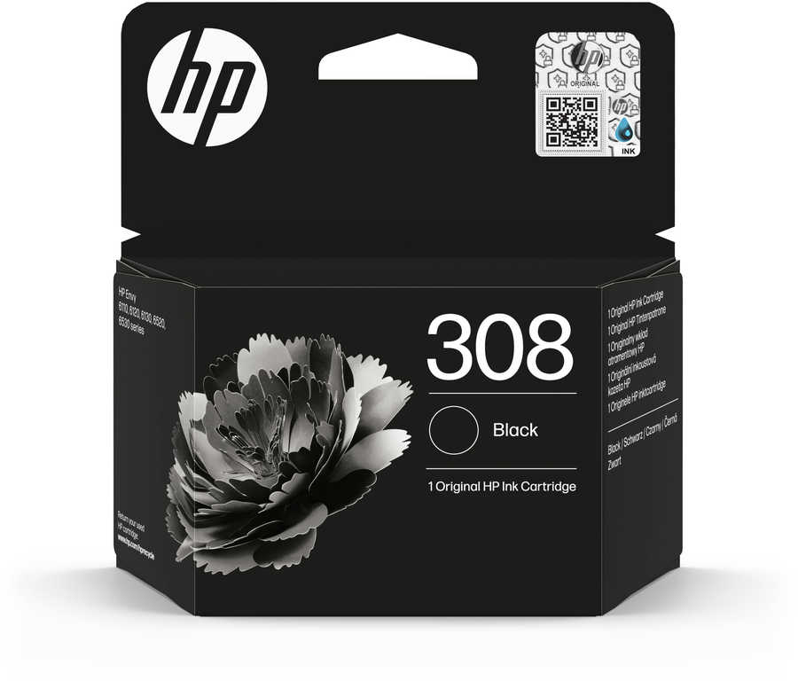 Image of HP H308bk Druckerpatronen bk - HP No. 308 bk, 7FP21UE für z.B. HP DeskJet 4320, HP Envy 6100, HP Envy 6110 e, HP Envy 6120 e, HP Envy 6122 e