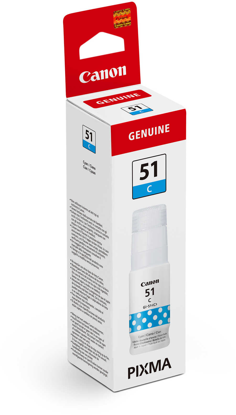 Canon C51C Druckerpatronen cyan – Canon GI-51 C, 4546C001 für z.B. Canon Pixma G 1520, Canon Pixma G 1560, Canon Pixma G 2520, Canon Pixma G 2560