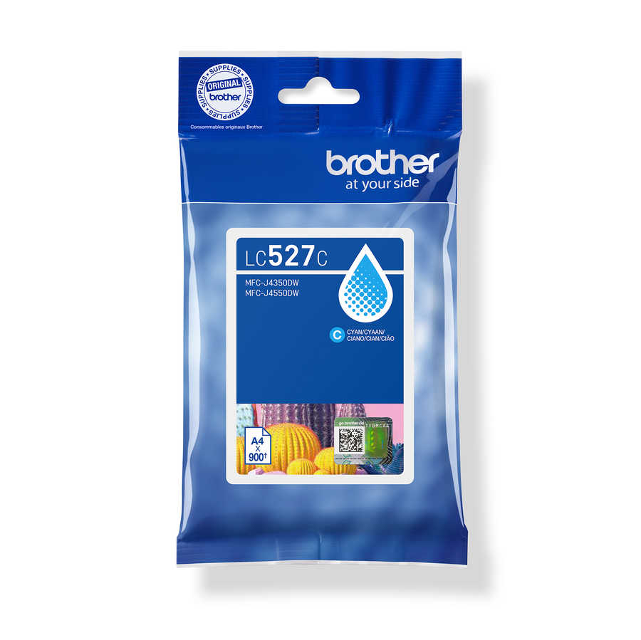 Image of Brother B527C Druckerpatronen cyan - Brother LC-527C für z.B. Brother MFCJ 4350 DW, Brother MFCJ 4550 DW, Brother MFCJ 6560 DW, Brother MFCJ 6760 DW