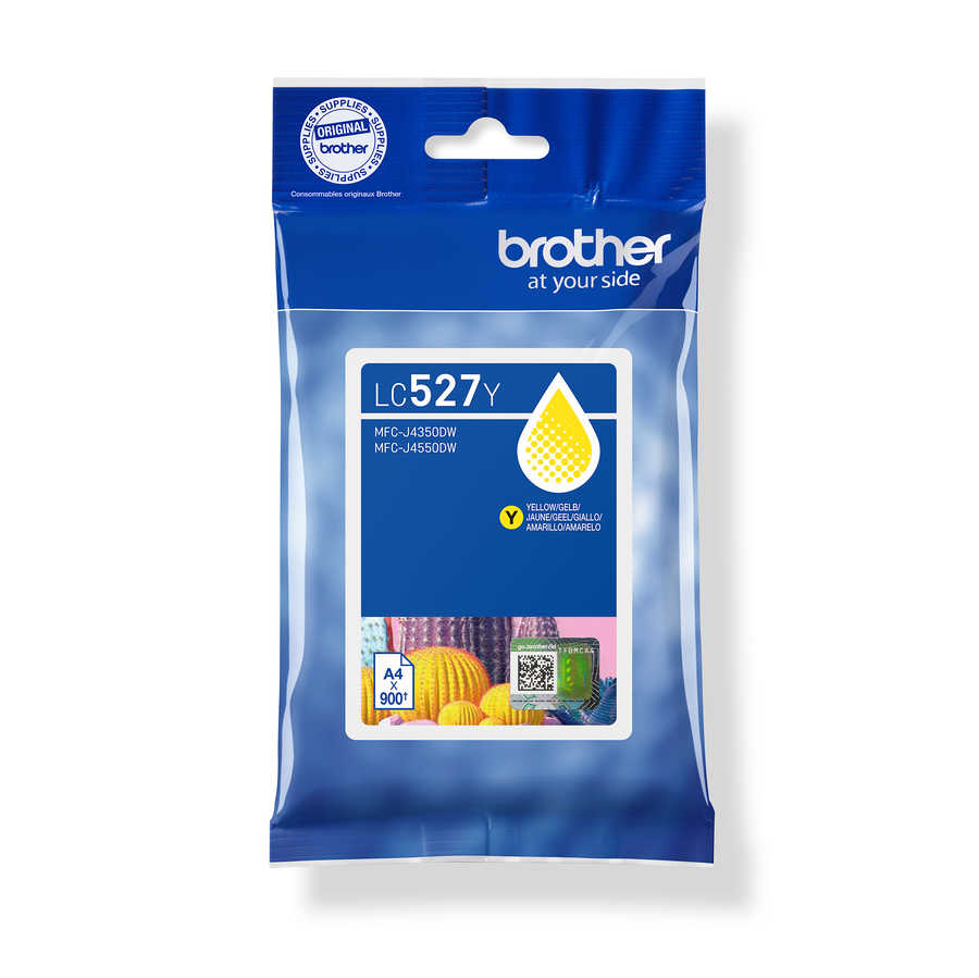 Image of Brother B527C Druckerpatronen yellow - Brother LC-527C für z.B. Brother MFCJ 4350 DW, Brother MFCJ 4550 DW, Brother MFCJ 6560 DW, Brother MFCJ 6970