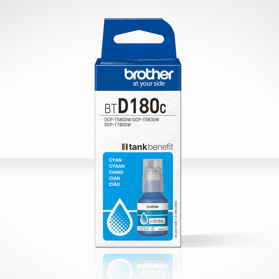 Image of Brother B180 Druckerpatronen cyan - Brother BTD180C für z.B. Brother DCPT 580 DW, Brother DCPT 580, Brother DCPT 583 DW, Brother DCPT 780 DW