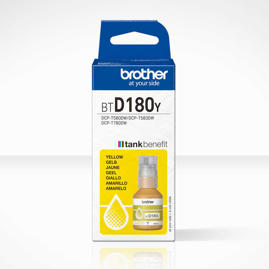 Image of Brother B180 Druckerpatronen yellow - Brother BTD180Y für z.B. Brother DCPT 580 DW, Brother DCPT 580, Brother DCPT 583 DW, Brother DCPT 780 DW