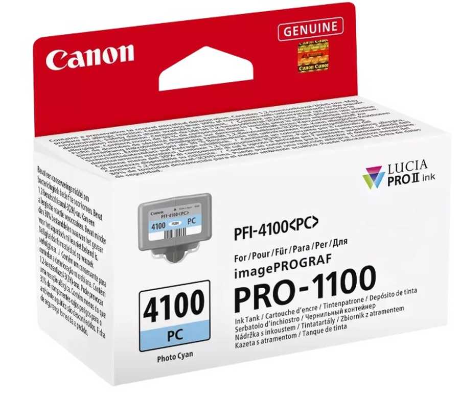 Image of Canon C4100PC Druckerpatronen c - Canon PFI-4100PC für z.B. Canon imagePROGRAF Pro -1100, Canon imagePROGRAF Pro -1100 GB