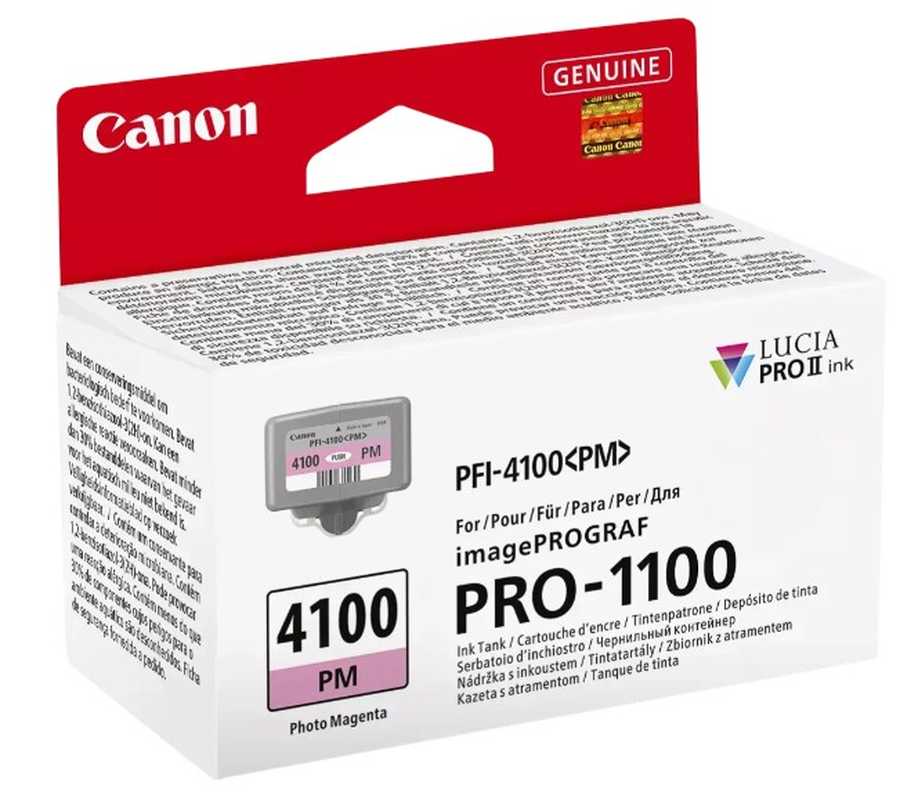 Image of Canon C4100PM Druckerpatronen c - Canon PFI-4100PM für z.B. Canon imagePROGRAF Pro -1100, Canon imagePROGRAF Pro -1100 GB