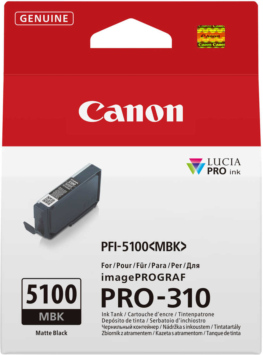 Image of Canon C5100MBK Druckerpatronen matte schwarz - Canon PFI-5100MBK für z.B. Canon imagePROGRAF PRO -310