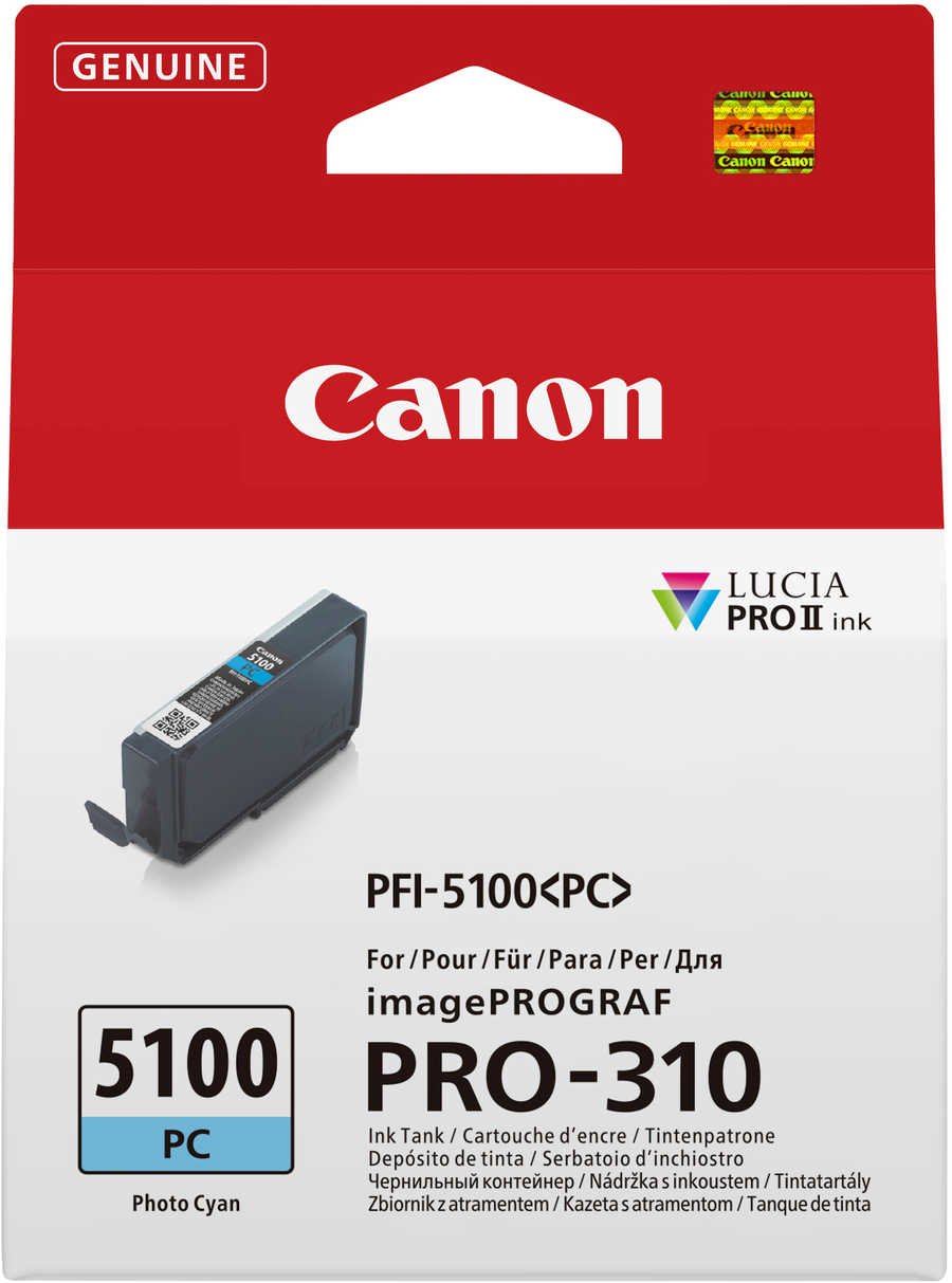 Image of Canon C5100PC Druckerpatronen photo cyan - Canon PFI-5100PC für z.B. Canon imagePROGRAF PRO -310