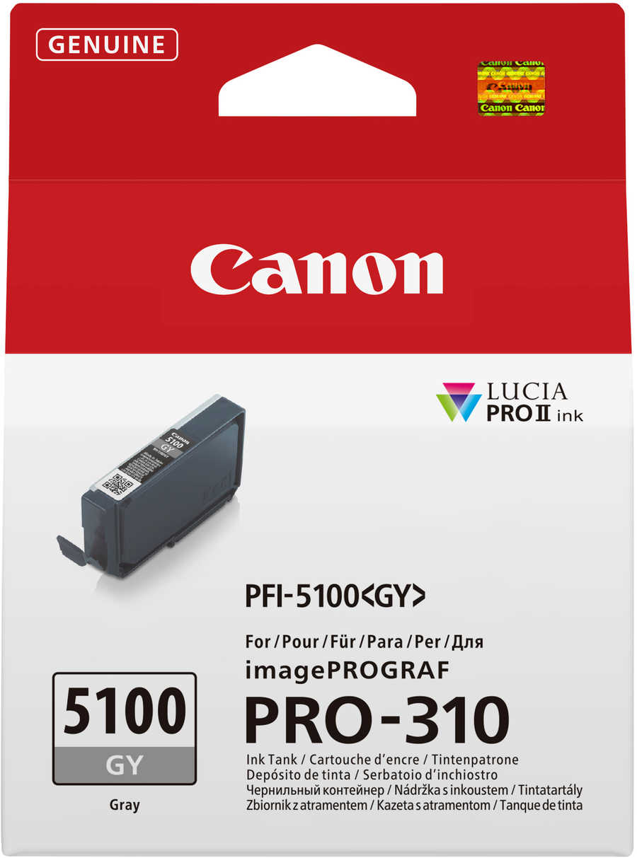 Image of Canon C5100GY Druckerpatronen photo grau - Canon PFI-5100GY für z.B. Canon imagePROGRAF PRO -310