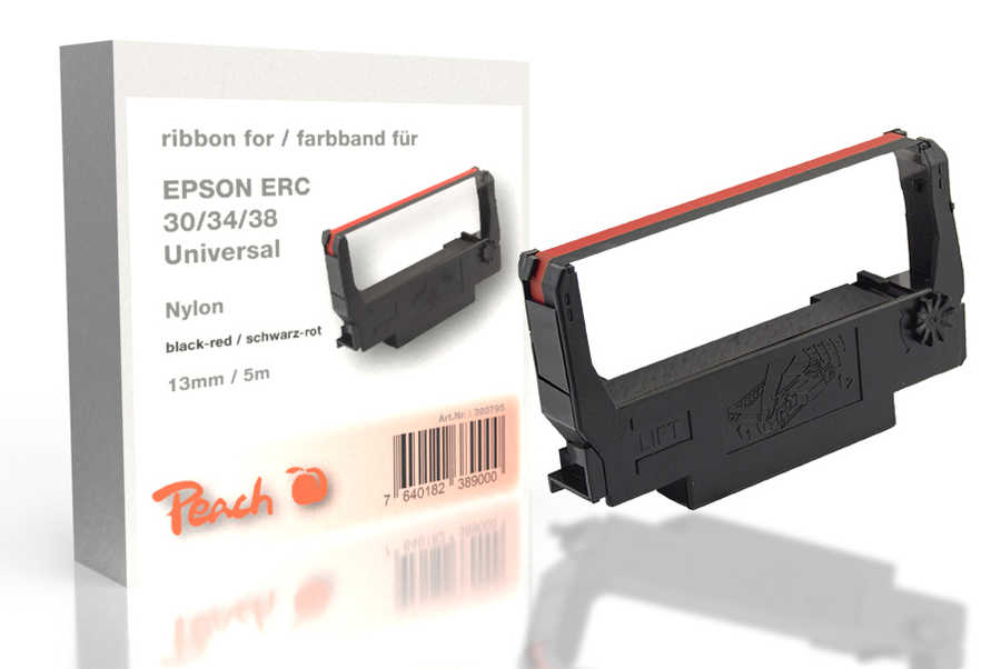 Image of Epson ERC 30/34/38, bk/red, Nylon, 13mm/5m, Ribbonbei 3ppp3 Peach online Shop