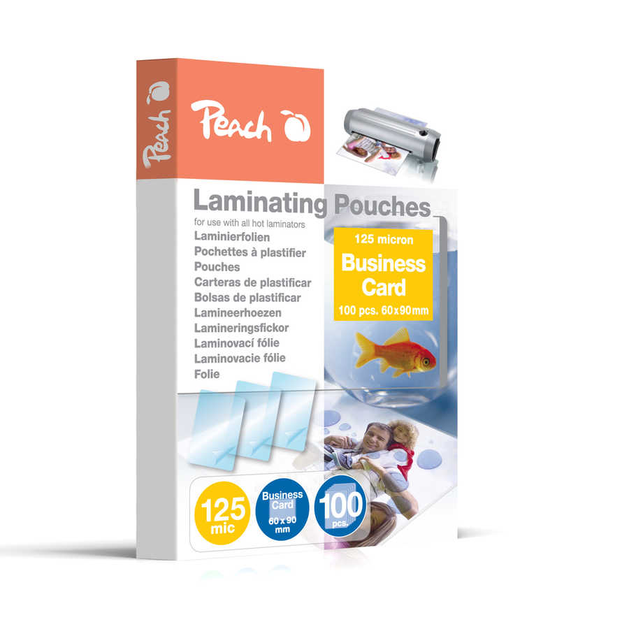 Image of Peach 100 x BusinessCard Laminierfolien, 125mic, glänzendbei 3ppp3 Peach online Shop