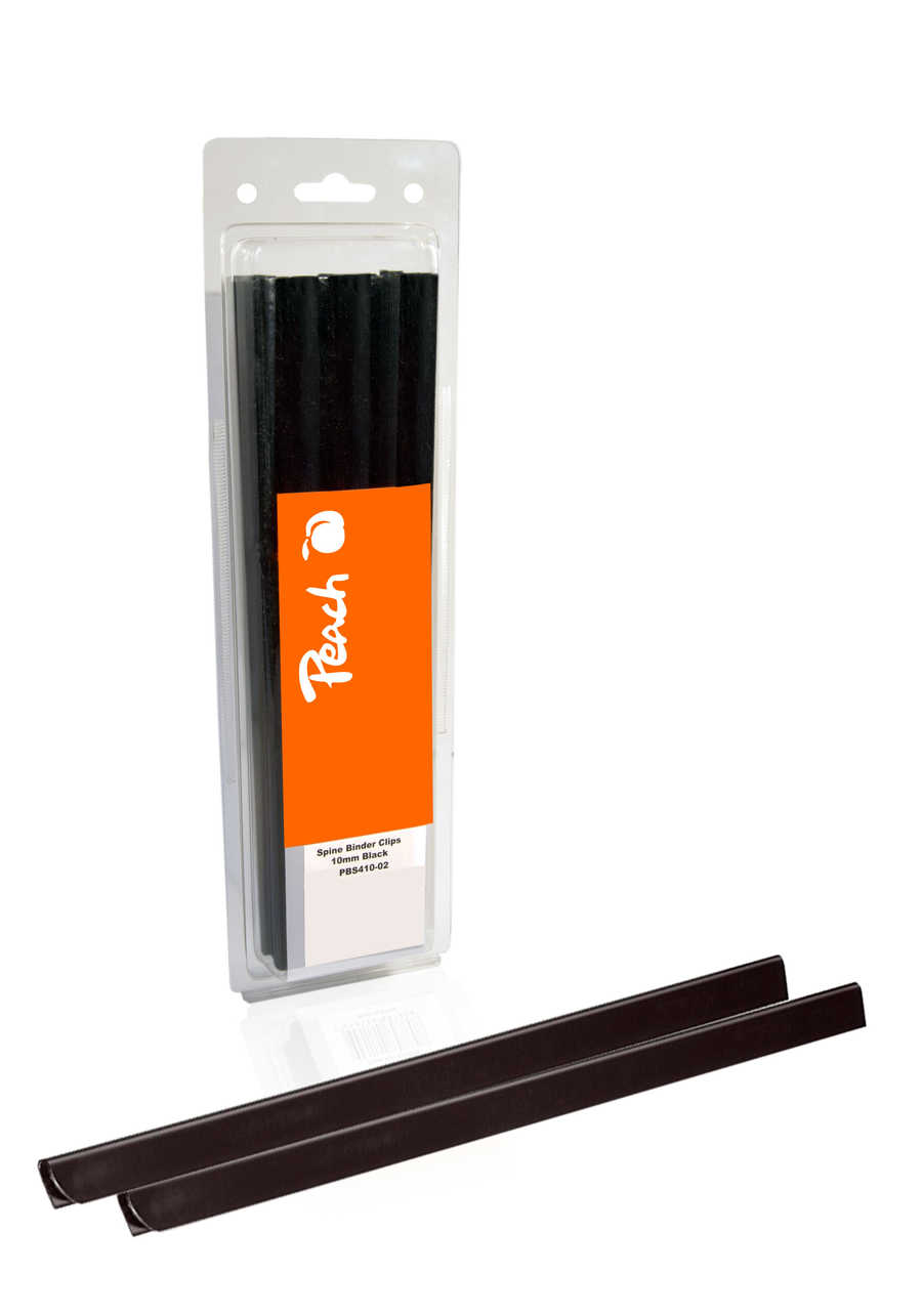 Peach Plastik Klemmschienen, 10mm, schwarz, 100 Stk.,