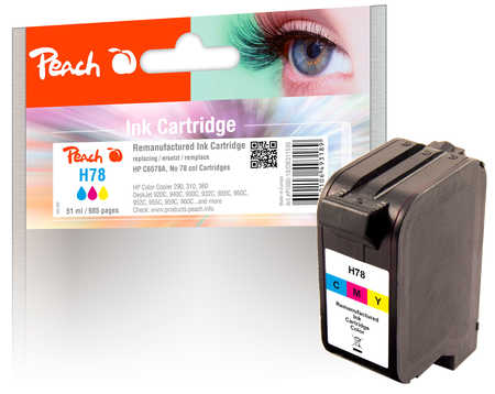 Image of Peach H78A Druckkopf XL col ersetzt HP No. 78A, C6578AE für z.B. HP OfficeJet G 55, HP DeskJet 1280, HP DeskJet 930 C, HP DeskJet 970 CXI, HP PSC 700bei 3ppp3 Peach online Shop