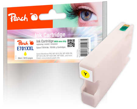Peach E70 Druckerpatrone XL ye ersetzt Epson T7014 y, C13T70144010 für z.B. Epson WorkForce Pro WP -4015 DN, Epson WorkForce Pro WP -4095 DN
