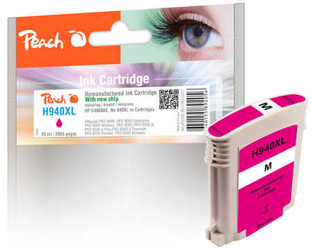 Image of Peach H940XLm Druckerpatrone XL ma ersetzt HP No. 940XL m, C4908AE für z.B. HP OfficeJet Pro 8000, HP OfficeJet Pro 8000 Enterprisebei 3ppp3 Peach online Shop