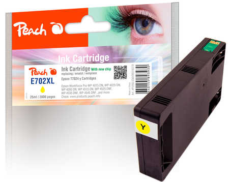 Peach E70 Druckerpatrone XL ye ersetzt Epson T7024 y, C13T70244010 für z.B. Epson WorkForce Pro WP -4015 DN, Epson WorkF