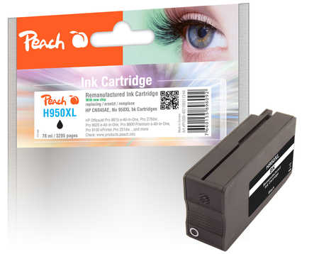 Image of Peach H950XLbk Druckerpatrone XL bk ersetzt HP No. 950XL bk, CN045A für z.B. HP OfficeJet Pro 8620 e-All-in-One, HP OfficeJet Pro 8600 e-All-in-Onebei 3ppp3 Peach online Shop