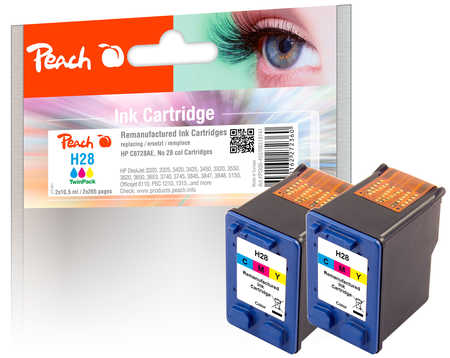 Peach HP 28 2 Druckköpfe 2*col ersetzt HP No. 28*2, C8728AE*2 für z.B. HP DeskJet 3300, HP DeskJet 3320, HP DeskJet 3320