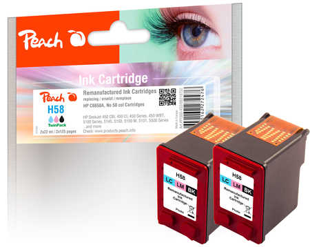 Doppelpack Druckköpfe color photo kompatibel zu HP No. 58, C6658A Doppelpack Druckköpfe color photo kompatibel zu HP No. 58, C6658A