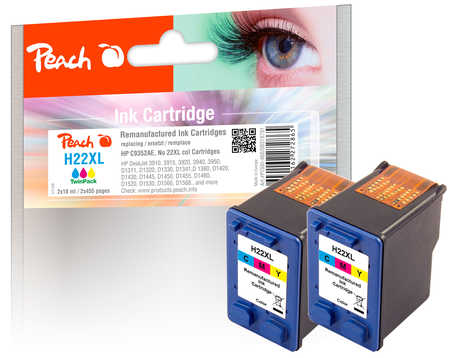 Doppelpack Druckköpfe color kompatibel zu HP No. 22XL, C9352AE Doppelpack Druckköpfe color kompatibel zu HP No. 22XL, C9352AE