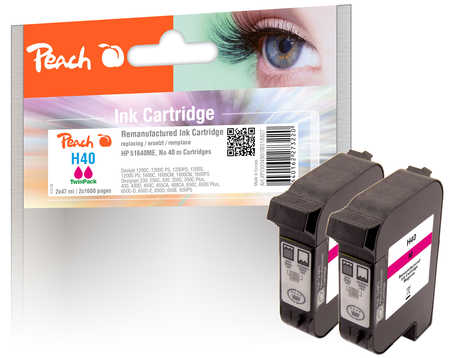 Peach HP 40 m 2 Druckköpfe 2*ma ersetzt Xerox, HP No. 40 m*2, 51640ME*2 für z.B. HP Color Copier 210, HP Color Copier 210 LX, HP Copyjet