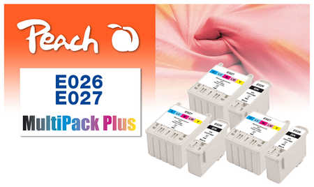 Peach Spar Pack Plus Tintenpatronen kompatibel zu Epson T026, T027