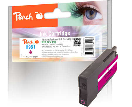 Image of Peach H951m Druckerpatrone ma ersetzt HP No. 951 m, CN051A für z.B. HP OfficeJet Pro 8620 e-All-in-One, HP OfficeJet Pro 8600 e-All-in-Onebei 3ppp3 Peach online Shop