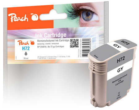 Peach Tintenpatrone grau kompatibel zu HP No. 72 GY, C9401A