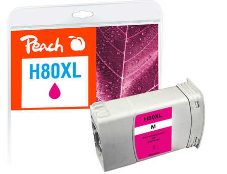 Peach HP 80 Druckerpatrone XL ma ersetzt HP 80XL M, C4847A für z.B. HP DesignJet 1050 C, HP DesignJet 1050 C Plus, HP De