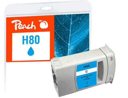 Peach HP 80 Druckerpatrone Toner cy ersetzt HP 80 C, C4872A für z.B. HP DesignJet 1050 C, HP DesignJet 1050 C Plus, HP D