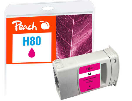 Peach HP 80 Druckerpatrone ma ersetzt HP 80 M, C4874A für z.B. HP DesignJet 1050 C, HP DesignJet 1050 C Plus, HP DesignJ