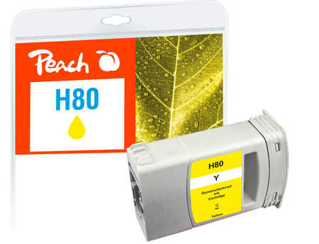 Peach HP 80 Druckerpatrone ye ersetzt HP 80 Y, C4873A für z.B. HP DesignJet 1050 C, HP DesignJet 1050 C Plus, HP DesignJ