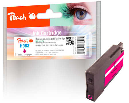 Peach HP 953 m Druckerpatrone ma ersetzt HP No. 953 m, F6U13AE für z.B. HP OfficeJet Pro 8210, HP OfficeJet Pro 8710, HP OfficeJet Pro 8715