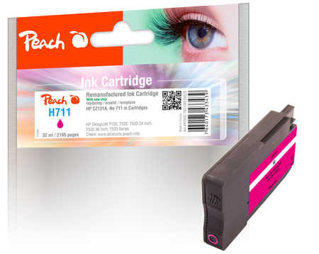 Image of Peach H711M Druckerpatrone ma ersetzt HP No. 711 M, CZ131AE für z.B. HP DesignJet T 120, HP DesignJet T 520, HP DesignJet T 520 24 Inchbei 3ppp3 Peach online Shop