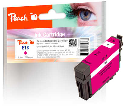 Image of Peach E18m Druckerpatrone ma ersetzt Epson No. 18 m, C13T18034010 für z.B. Epson Expression Home XP -100, Epson Expression Home XP -102bei 3ppp3 Peach online Shop