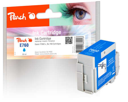 Peach E760 Druckerpatrone cy ersetzt Epson T7602C, C13T76024010 für z.B. Epson SureColor SCP 600