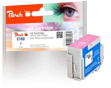 Peach E760 Druckerpatrone mali ersetzt Epson T7606LM, C13T76064010 für z.B. Epson SureColor SCP 600