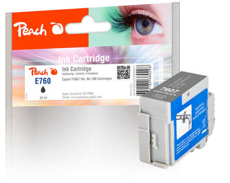 Peach E760 Druckerpatrone bk ersetzt Epson T7607LBK, C13T76074010 für z.B. Epson SureColor SCP 600