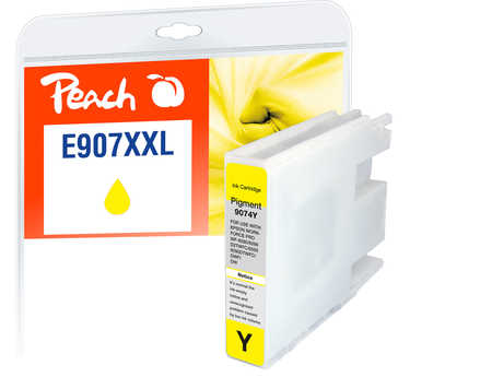 Image of Peach E907/908 Druckerpatrone XXL ye ersetzt Epson T9074, No. 907XXLY, C13T90744010 für z.B. Epson Workforce Pro WF -6090 DWbei 3ppp3 Peach online Shop